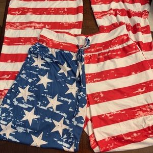 American Flag Wide Leg Lounge Pants